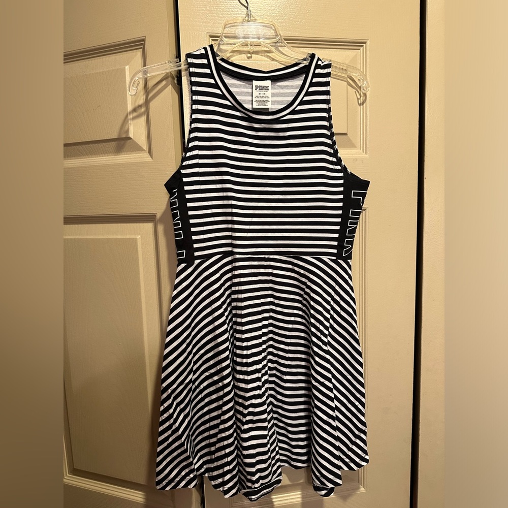 Victoria’s Secret Pink Black and White Striped Dress